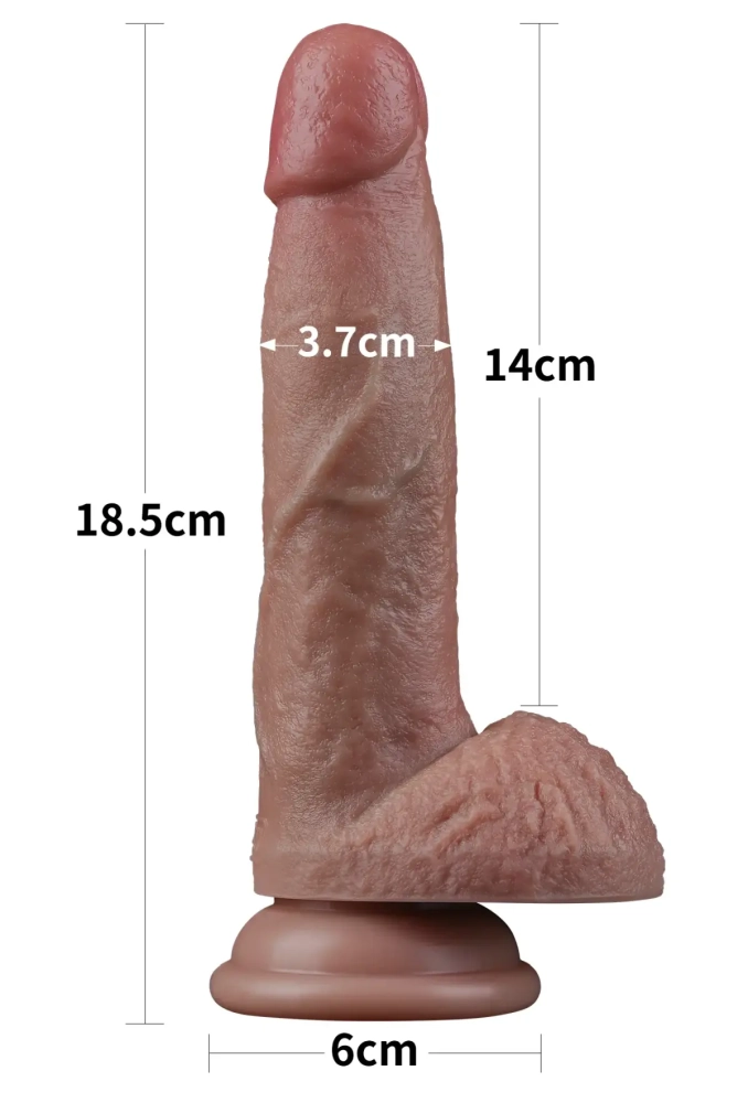 Lovetoy Dual Layered Silicone Cock 7 - realistyczne dildo 18 cm 10.webp