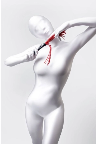 Mini Flogger No.0003 - mały pejczyk w kolorze czerwono-czarnym