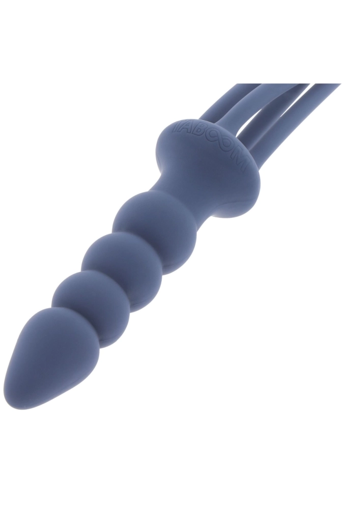 Taboom Silicone Whip Blue - korek analny z silikonowym pejczem 5.webp