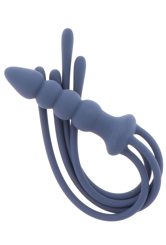 Taboom Silicone Whip Blue - korek analny z silikonowym pejczem 3.webp