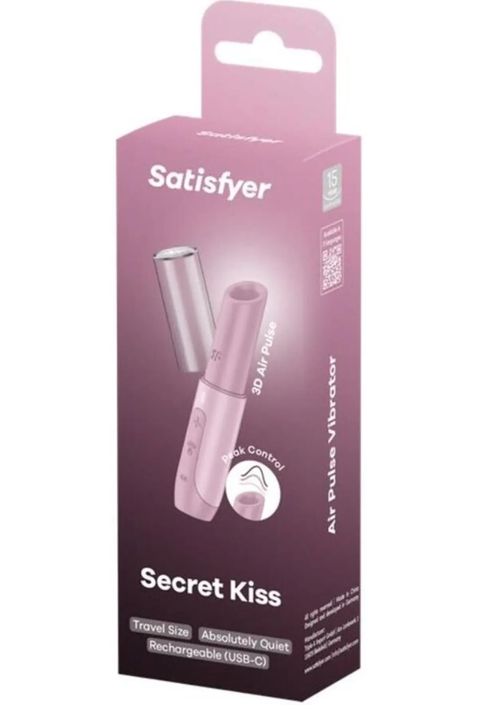Satisfyer Secret Kiss Air Pulse Vibrator - stymulator falami powietrza w kształcie pomadki 6.webp
