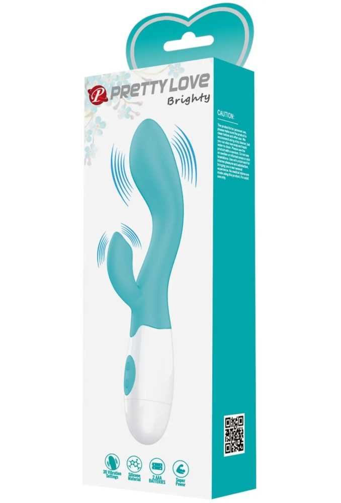 Pretty Love Brighty Light Blue - wibrator ze stymulatorem łechtaczki.webp