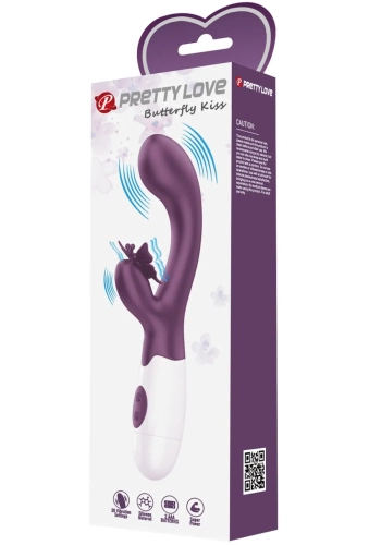 Pretty Love Butterfly Kiss Purple - wibrator ze stymulatorem