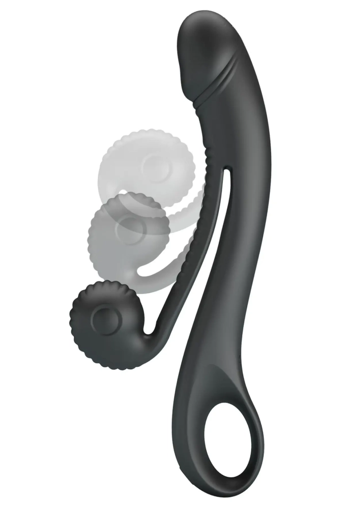 Romance Selma Snail Black - wibrator ze stymulatorem łechtaczki.webp