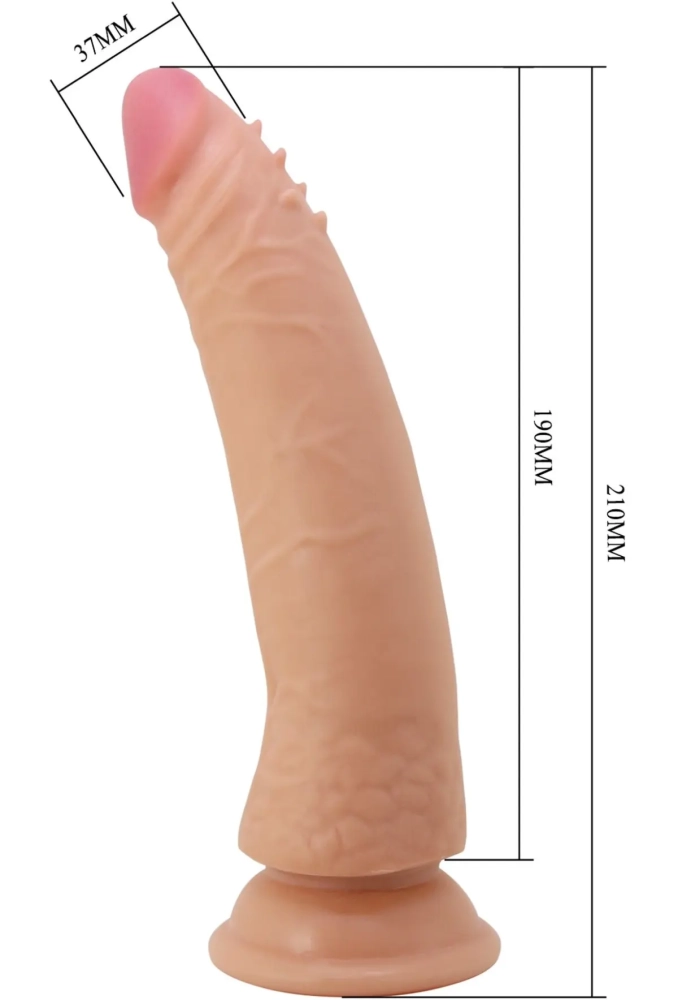 Pretty Love Kable 8,3 - dildo z ruchomą skórką i przyssawką 7.webp