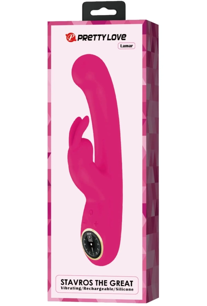 Pretty Love Lamar Pink - wibrator ze stymulatorem łechtaczki 6.webp