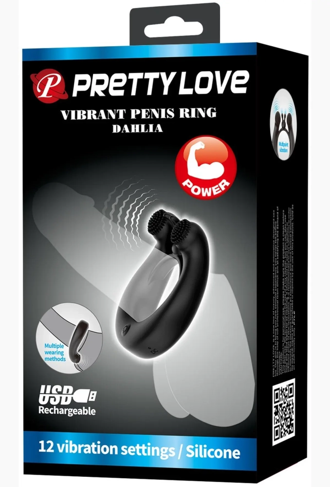 Pretty Love Dahlia - wibrujący pierścień erekcyjny.webp