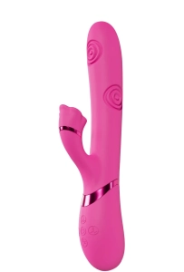 Dolce Vive Fiore Pink - wibrator ze stymulatorem