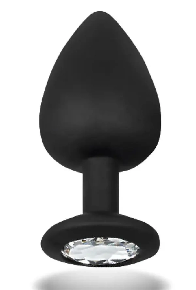 Afterdark Sparkly S - silikonowy korek analny z kryształkiem 2.webp