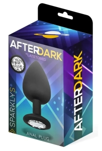 Afterdark Sparkly S - silikonowy korek analny z kryształkiem