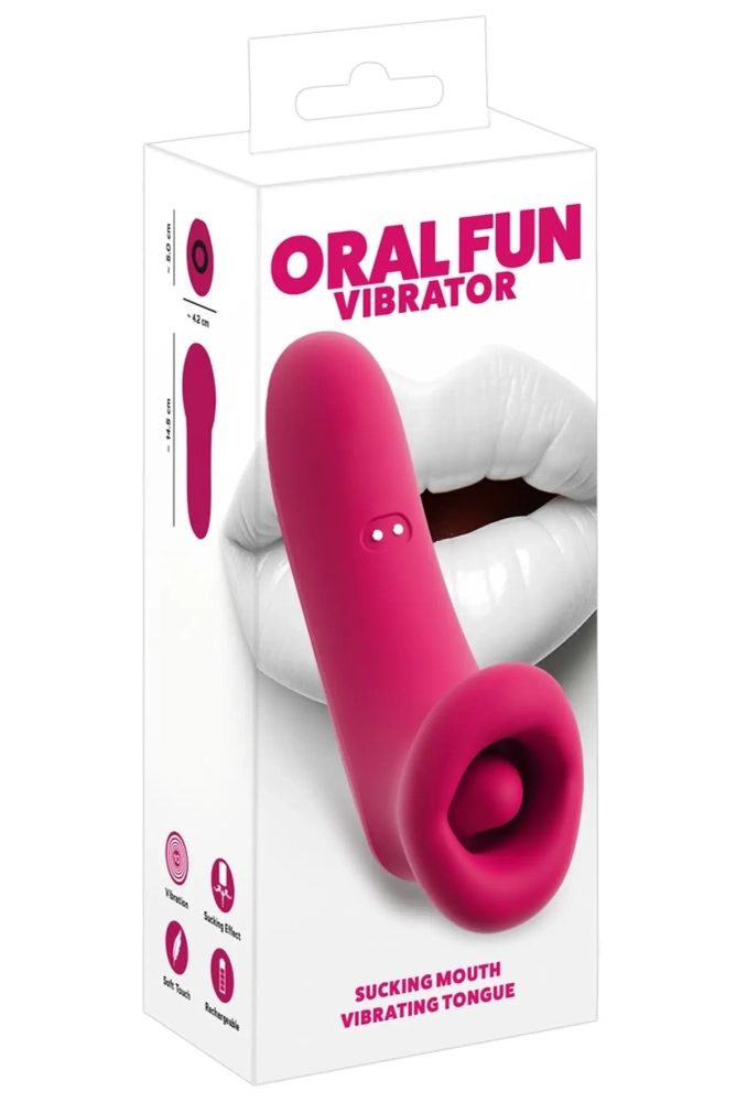 Oral Fun Sucking Mouth Vibrator - masażer łechtaczki usta z językiem 6 (2).webp