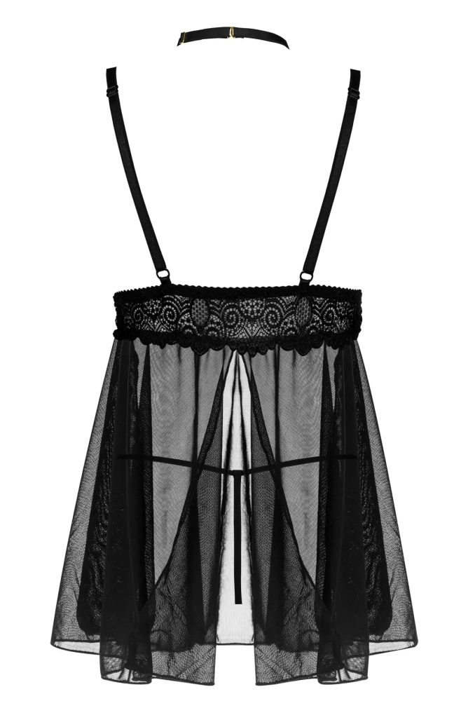 Milana Babydoll Black - zmysłowa haleczka 6.webp