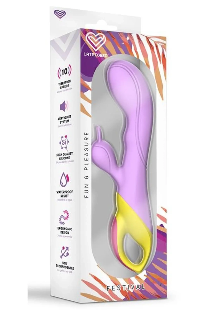 Festival Lilly - silikonowy wibrator ze stymulatorem 6.webp