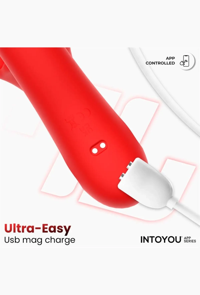 Intoyou App Franky - wibrator z aplikacją i stymulatorem łechtaczki w kształcie ust 5.webp