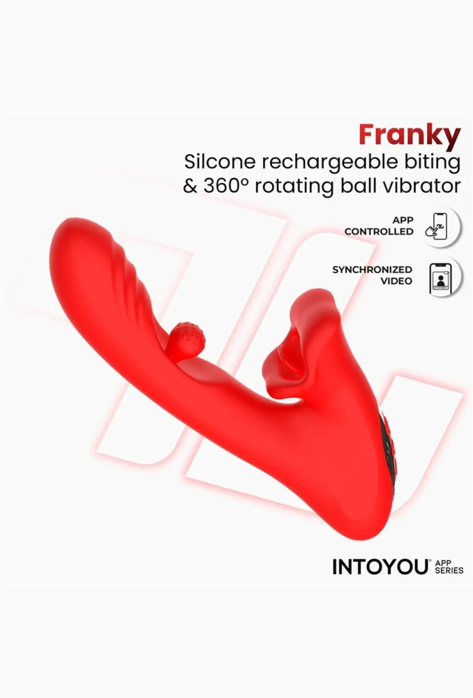 Intoyou App Franky - wibrator z aplikacją i stymulatorem łechtaczki w kształcie ust 7.webp