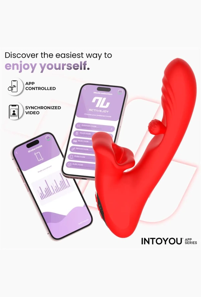 Intoyou App Franky - wibrator z aplikacją i stymulatorem łechtaczki w kształcie ust 2.webp