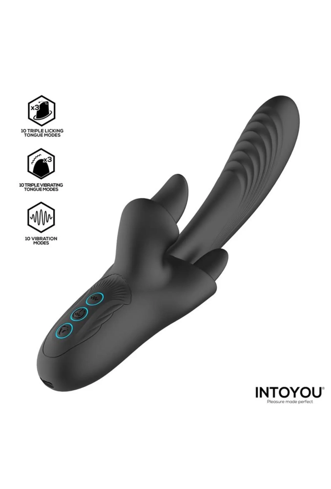 Intoyou Triton - wibrator z trzema języczkami do stymulacji 4.webp