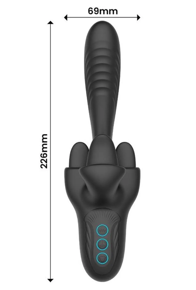 Intoyou Triton - wibrator z trzema języczkami do stymulacji 6.webp