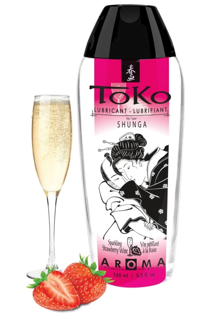 SHUNGA Toko Aroma Strawberry & Champagne - jadalny żel nawilżając.webp