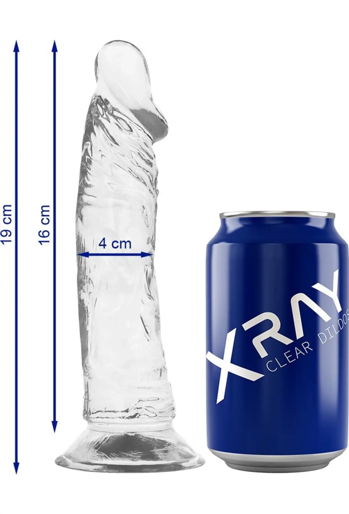 X Ray Clear Cock With Balls 19 cm - przezroczyste silikonowe dildo 2.webp