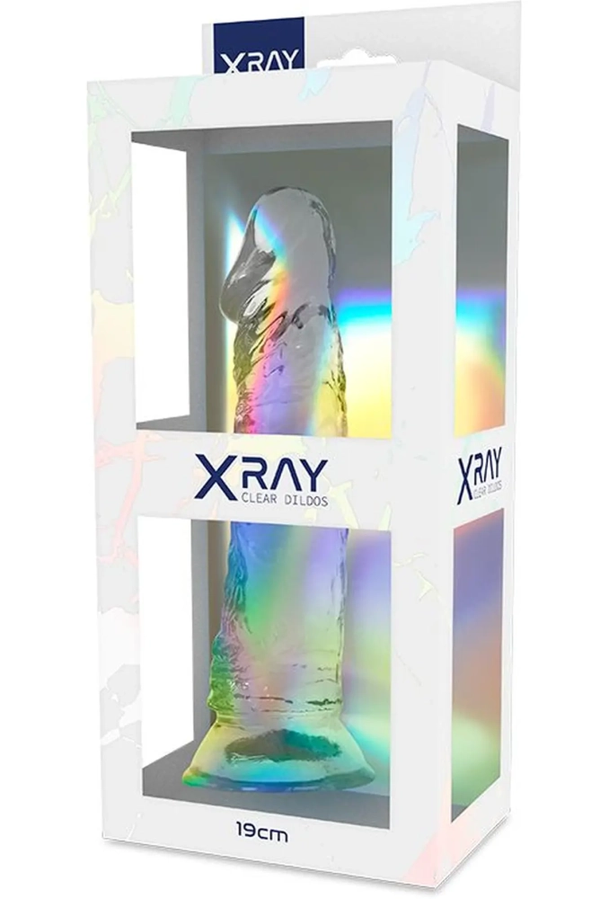 X Ray Clear Cock With Balls 19 cm - przezroczyste silikonowe dildo 3.webp