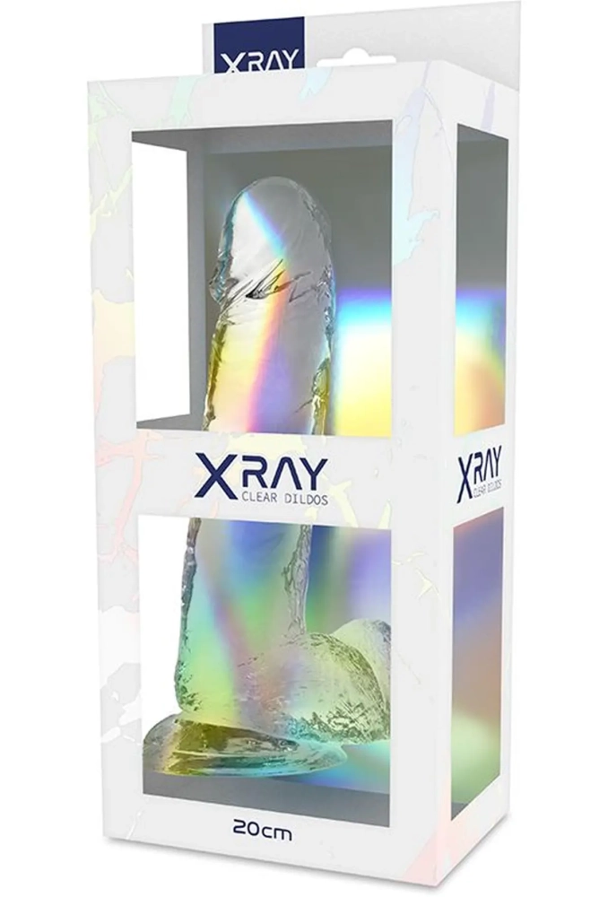 X Ray Clear Cock With Balls 20 cm - przezroczyste silikonowe dildo 4.webp