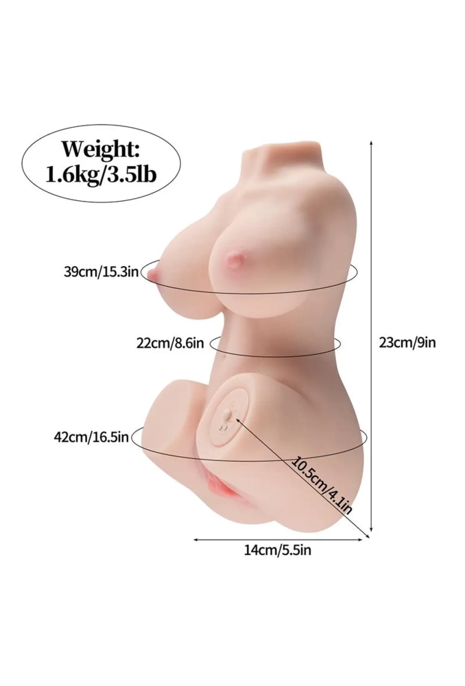 Lilinet Vibrating Torso - wibrujący tors masturbator dla mężczyzn 3.webp