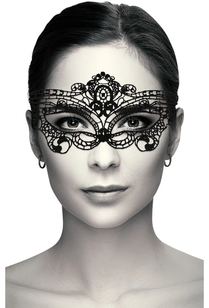Coquette Chic Desire Lace Mask Black - koronkowa maska zdobiąca twarz.webp