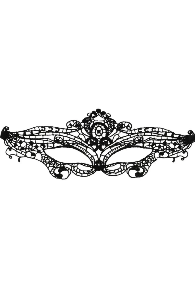 Coquette Chic Desire Lace Mask Black - koronkowa maska zdobiąca twarz 2.webp