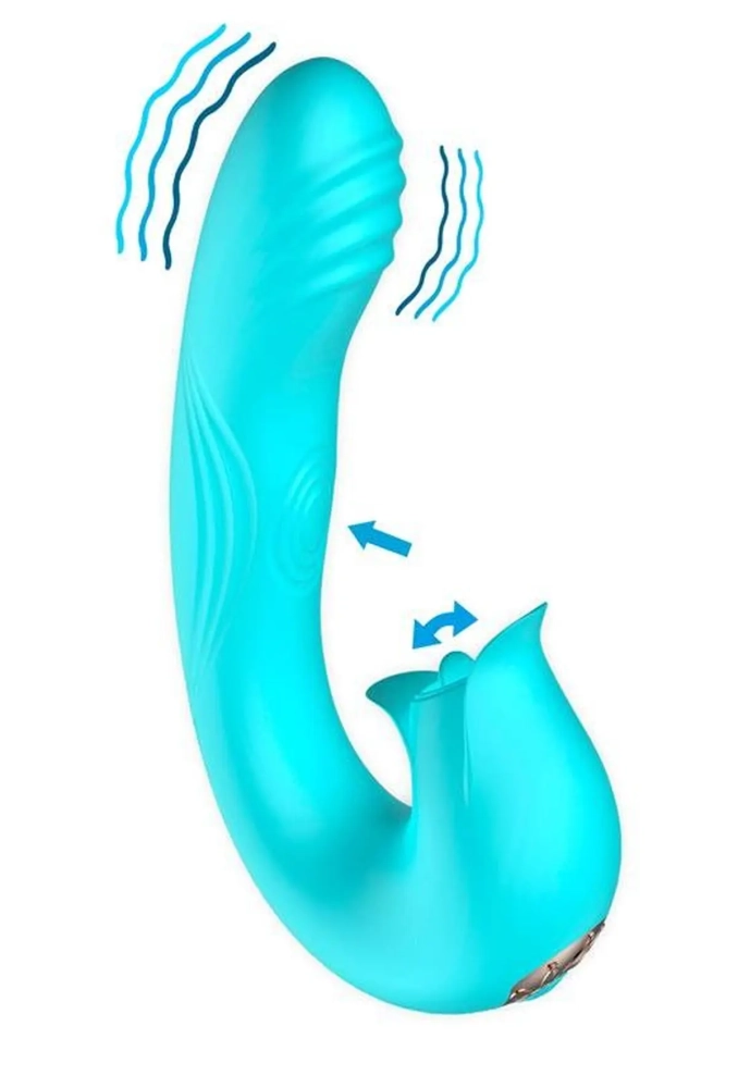 Intoyou Hydra 3 - silikonowy wibrator ze stymulatorem łechtaczki 2.webp
