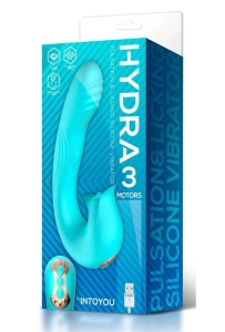 Intoyou Hydra 3 - silikonowy wibrator ze stymulatorem łechtaczki