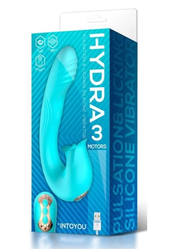 Intoyou Hydra 3 - silikonowy wibrator ze stymulatorem łechtaczki