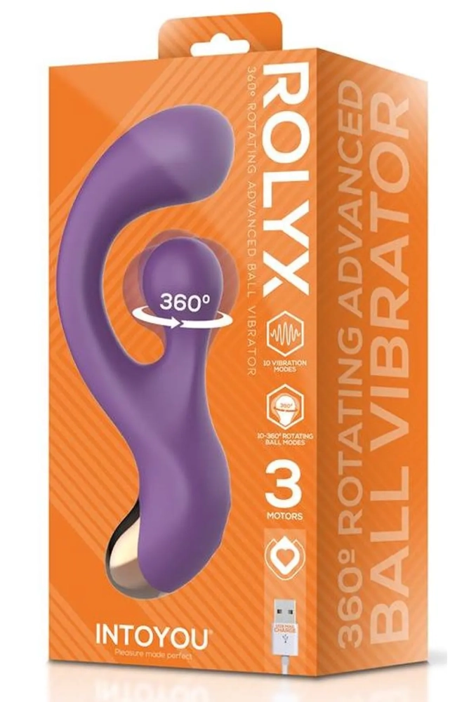 Intoyou Rolyx - silikonowy wibrator ze stymulatorem łechtaczki.webp