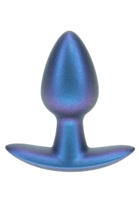 Ouch! Smooth Silicone Anal Plug Small Metallic Blue - silikonowy korek analny