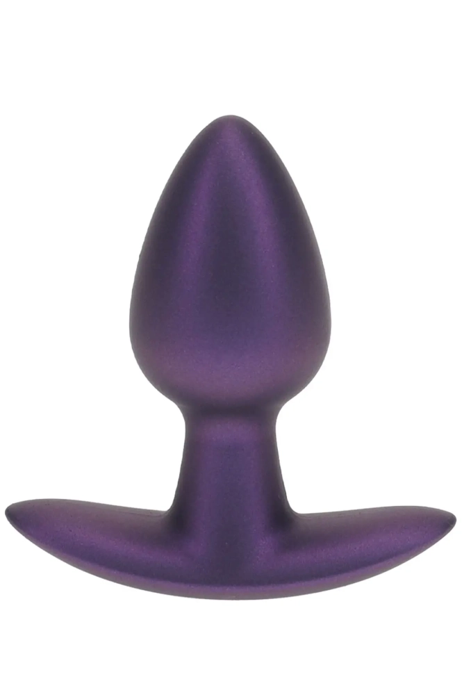 Ouch! Smooth Silicone Anal Plug Small Metallic Purple - silikonowy korek analny.webp