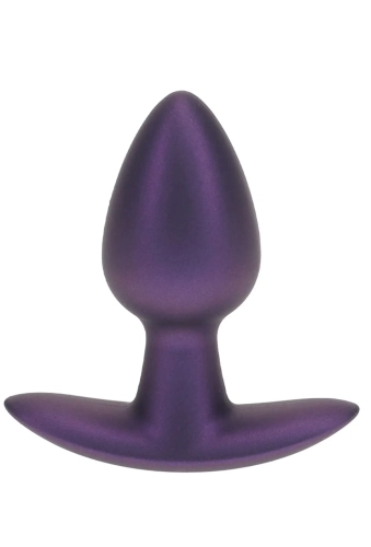 Ouch! Smooth Silicone Anal Plug Small Metallic Purple - silikonowy korek analny
