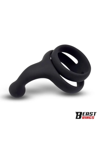 Double Penis Ring Solid Silicone 50/40 mm - podwójny pierścień erekcyjny