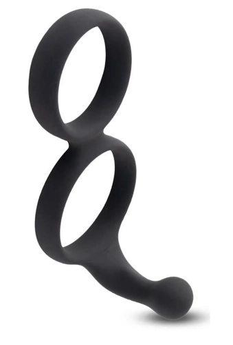 Double Penis Ring Solid Silicone 50/40 mm  - podwójny pierścień erekcyjny