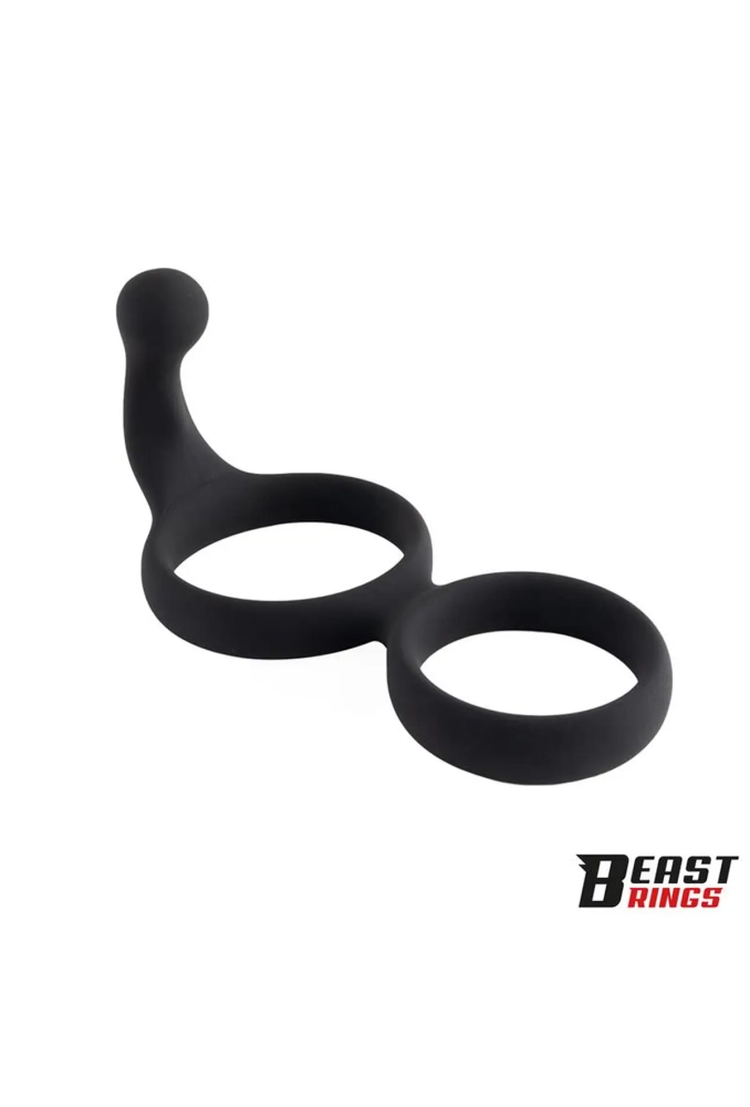 Double Penis Ring Solid Silicone 5040 mm  - podwójny pierścień erekcyjny 4.webp