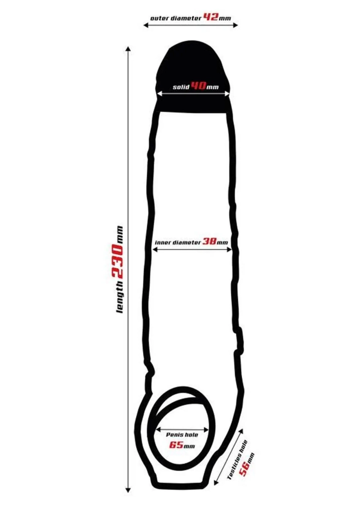 Penis Sleeve 23 cm  - przedłużka penisa 4.webp