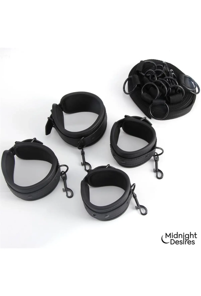 Midnight Desires Bed Restraint Set - kajdanki na łóżko 5.webp