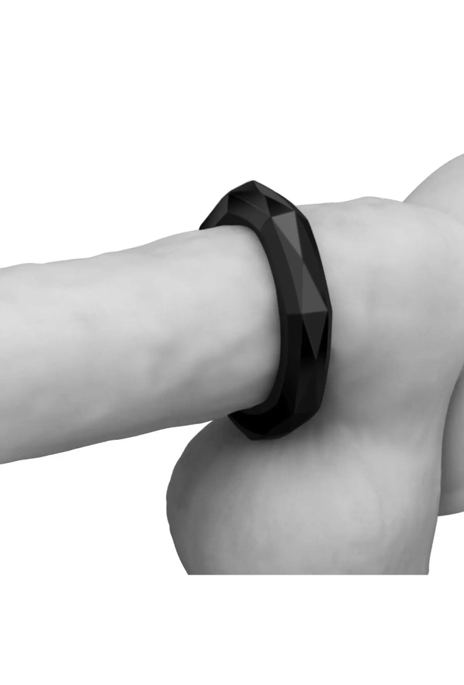 Lovetoy Power Plus Cockring Black II - pierścień erekcyjny 3.webp
