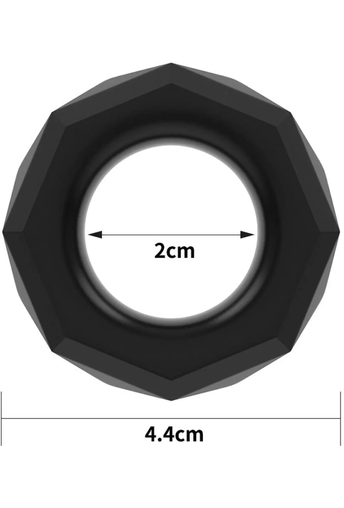 Lovetoy Power Plus Cockring Black II - pierścień erekcyjny 4.webp