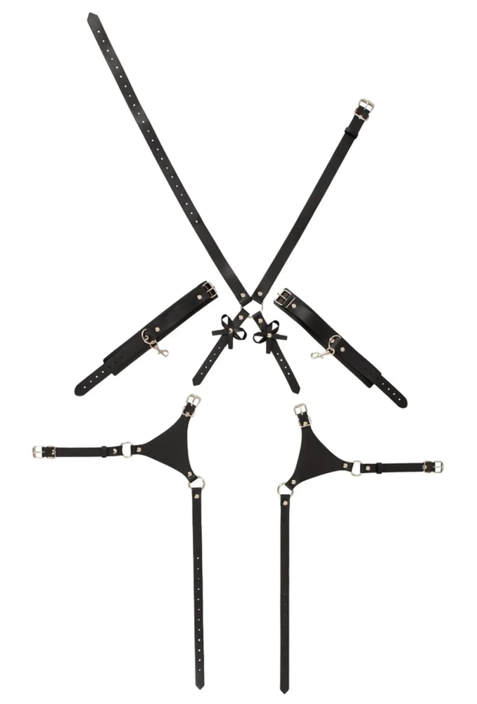 Bad Kitty Harness with Cuffs - zestaw do BDSM 8.webp