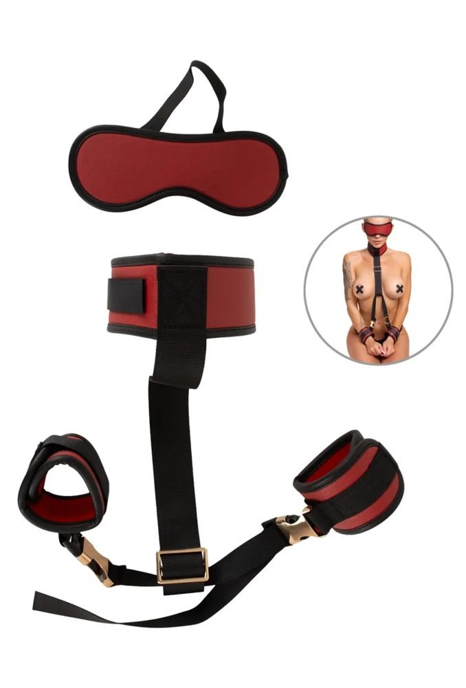 Bad Kitty Neck to Wrist Bondage Set - zestaw BDSM do krępowania 5.webp