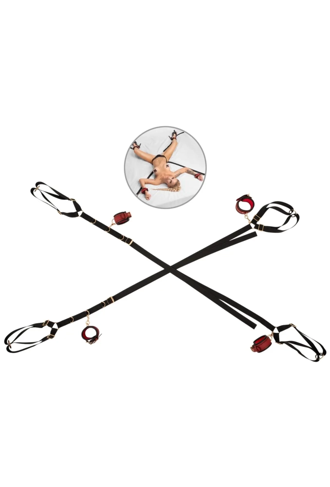 Bak Kitty BedDoor Restraint Set - zestaw pasów BDSM na łóżko lub drzwi 3.webp