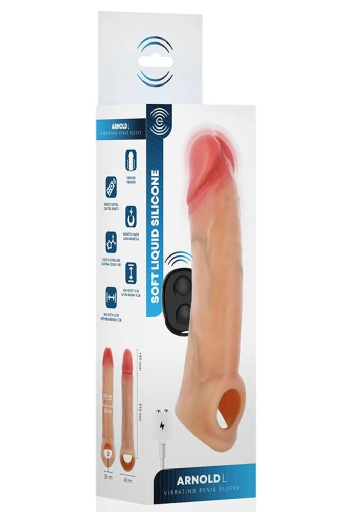 Mr.Intense Arnold L Vibrating Penis Sleeve 16 cm - przedłużka penisa z wibracją.webp