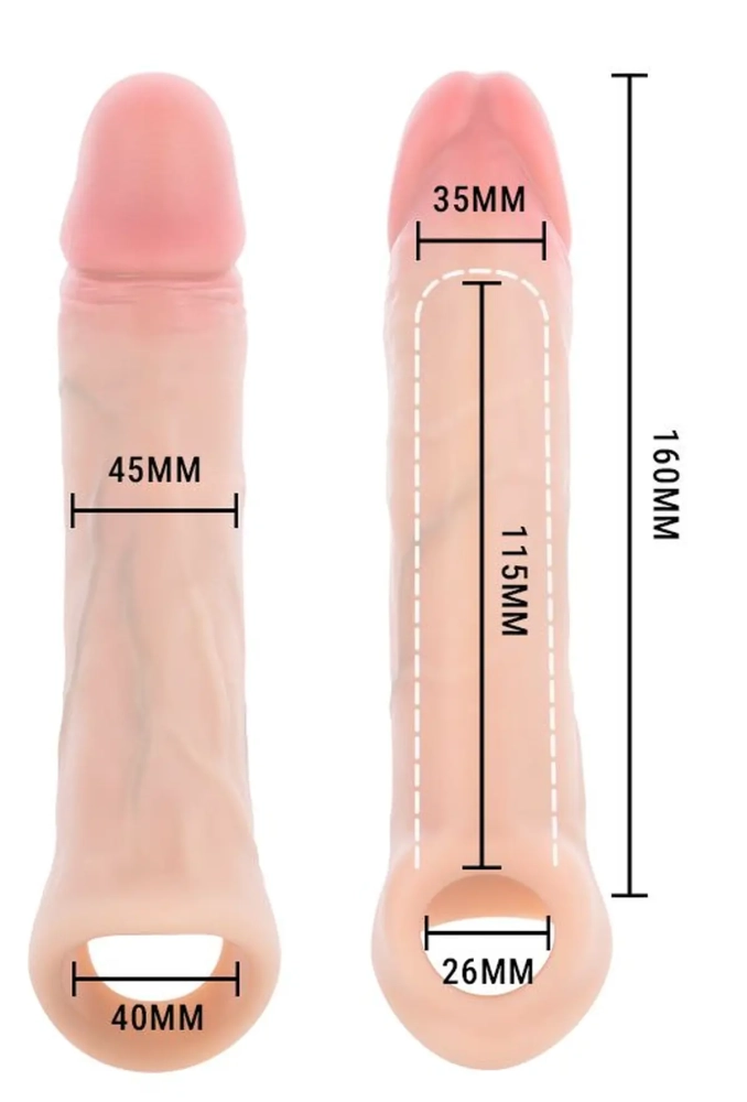 Mr.Intense Arnold L Vibrating Penis Sleeve 16 cm - przedłużka penisa z wibracją 4.webp
