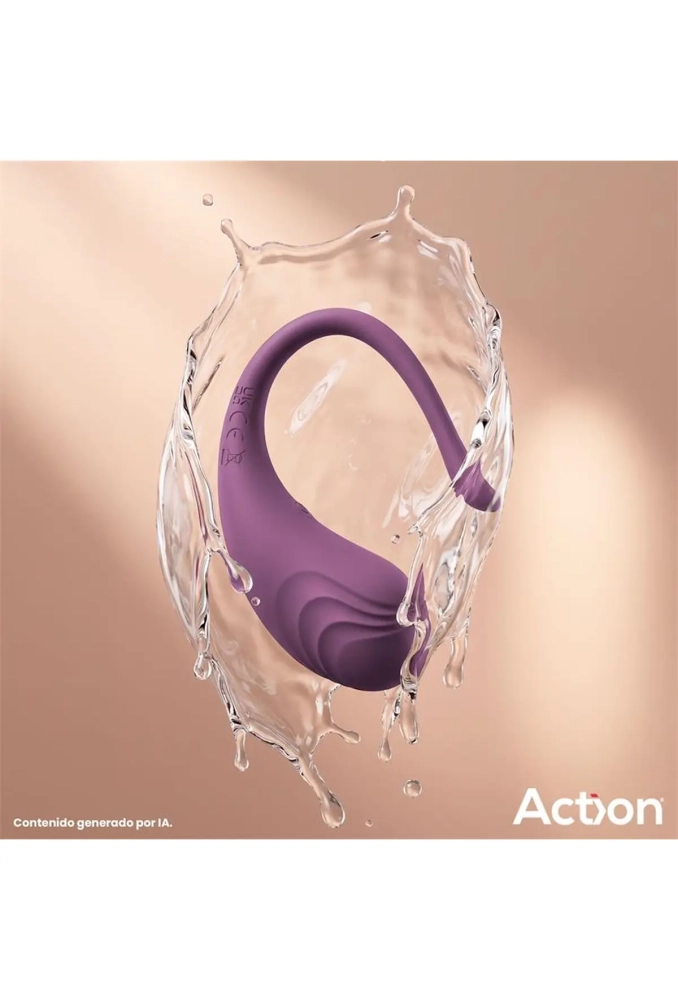Action Luvia Purple - jajko dopochwowe z wibracjami sterowane pilotem 6.webp