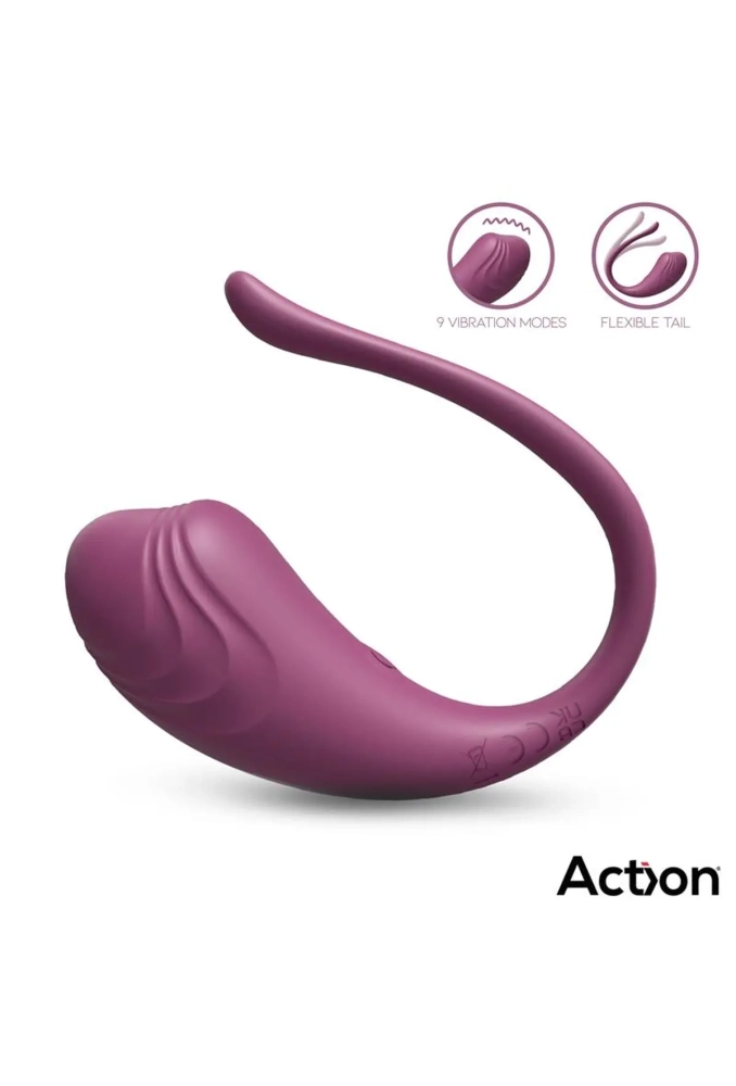 Action Luvia Purple - jajko dopochwowe z wibracjami sterowane pilotem 2.webp